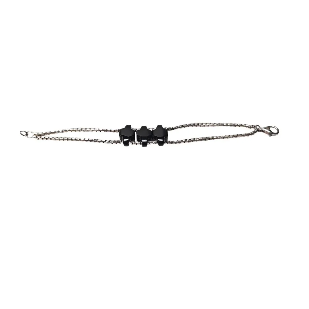 Robert Lee Morris RLM Sterling Silver 925 Black Onyx 3-Cross 7